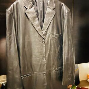 Alfani Black Leather Jacket